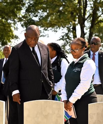 Ramaphosa Honors South African WWI Soldiers at Delville Wood Memorial in France